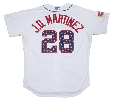 2015 J.D. Martinez Game Used Detroit Tigers 4th of July Alternate Jersey Used on 7/4/2015 For Career Home Run #69 (MLB Authenticated & Resolution Photomatching)